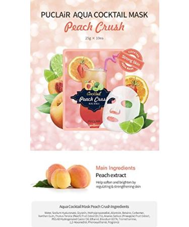 Peach Crush Daily Face Masks - 10 Count | Anti-Aging Brightening & Softening with Vitamin C A E | Shop Internationally - Buy Online on GoSupps.com