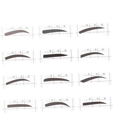 FOMIYES 12pcs 48 Adhesived Stencils Eyebrow Stencil Kit Eyebrow Styling Tool Eyebrow Template Eyebrow Card - Buy Online on GoSupps.com