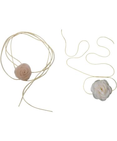 Oralgo's Elegant Long Lace-Up Chain Necklace - Rose Trailer Choker & Collar - Perfect Party Jewelry Gift - Buy Online on GoSupps.com