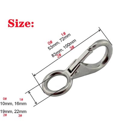 Stainless Steel 316 Mini Fixed Spring Snap Leash Hook with Quick Release - Marine Boat Rigging Hardware (83mm) - Buy Online on GoSupps.com
