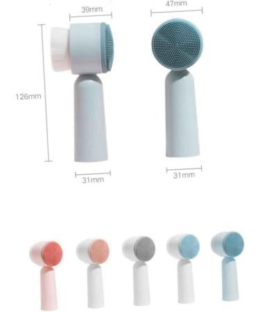minkissy Cleaning Brush Face Pore Cleanser Facial Cleansing Brush Handheld Brush Face Cleanser Soft Bristles Facial Brush Face Cleaning Silicone Deep Cleasing Milk Grey 5.5X12.5cm - Buy Online on GoSupps.com
