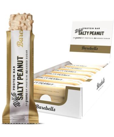 Barebell's protein bar - delicious protein bar with chocolate - sugar arm 20 grams of protein without palm oil - White Salty Peanut 12 x 55gr