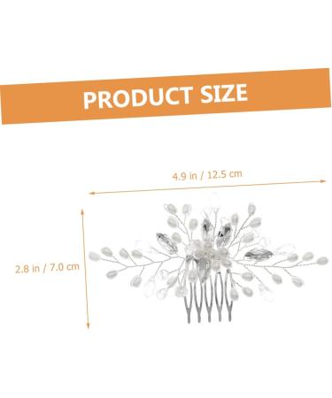 Ipetboom Bridal Pearl Comb Hair Comb Women's European and American Rhinestone - Buy Online on GoSupps.com