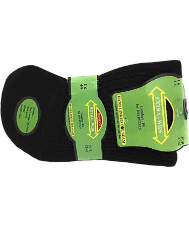 Universal Textiles Women's Extra Wide Diabetic Socks (3 Pairs) - Pink/Blue - Size US 6-10 - Buy Online on GoSupps.com