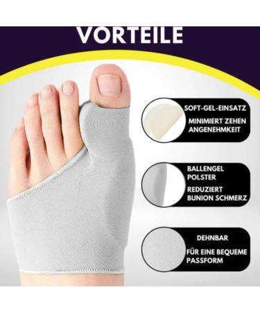 Hallux Valgus Toe Separator for Men & Women | Orthofeet Bunion Correction Bandage (Size 41-45 Beige) - Comfort & Relief - Buy Online on GoSupps.com