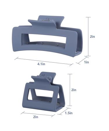 10 Pack Morandi Hair Claw Clips for Women - Large & Small Rectangle Matte Hair Claws - Stylish Hair Styling Accessories for Thick/Thin Hair - Buy Online on GoSupps.com