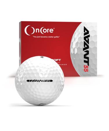 ONCORE GOLF - Avant 55 Value Golf Balls | White (One Dozen | 12 Premium Golf Balls)  Award Winning Performance