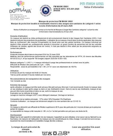 Domiva Fabric Masks for Children - Category 1 120 Washes Certified 2 Piece Set - International Shipping Available - Buy Online on GoSupps.com