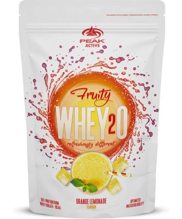 Peak fruity whey2o - 750g taste orange lemonade i 25 portions I protein source: Clear whey isolate + bcaa i perfect solubility i refreshment drink for muscle building