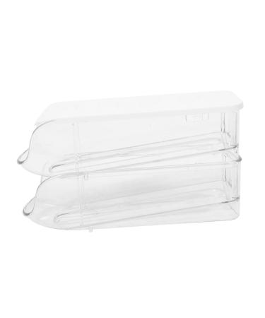 DOITOOL 2pcs Egg Storage Box Refrigerator Egg Rack Eggs Organizer Egg Tray Egg Holders Egg Carton Side Door
