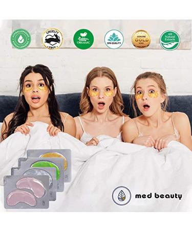 Matcha Green Tea Under Eye Patches - 20 Pairs (40 pcs) for Dark Circles & Puffiness with Lifting Effect by Medbeauty - Buy Online on GoSupps.com