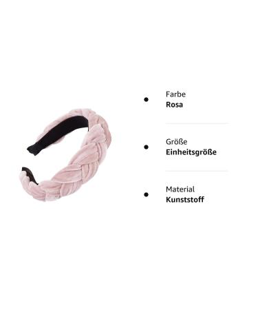MIRRAY Rockabilly Velvet Braid Hairband for Women - Trendy Pink Summer Headband for Girls - Buy Online on GoSupps.com