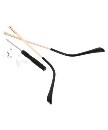 Outanaya 1 pair of glasses temporal tip frame brackets Arms for glasses glasses arm legs Brillion arms Brillion ears replacement bars for sunglasses replace glasses replacement legs Temples Metal Golden 13x0.5x0.3cm