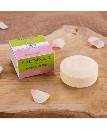  GREENDOOR GREENDOOR Bar Rose Shampoo 75g - Vegan - Soft - Plastic Free - For Women - Natural Cosmetic with Organic Shea Butter Aloe Vera - Natural Care for All Hair Types - Buy Online on GoSupps.com