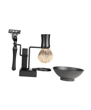 Beavorty 2st men's shaving set Razor brush stand shaving shells men shaving soap cumer rack rack razor shell cup of hair bearing brushes shave man unbreakable