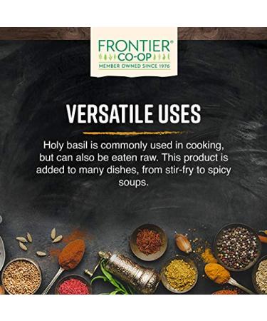 Frontier Co-op Organic Holy Basil (Tulsi) Herb 8oz - Premium Quality - Buy Online on GoSupps.com