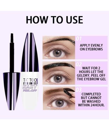  Hikaka Eyebrow Dye Gel with Shells Easy Tattoo Eyebrow Gel for Women Waterproof Sweat Resistant Eyebrow Gel Waterproof for All Skin Types - Buy Online on GoSupps.com