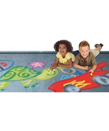 RoseArt Washable Sidewalk Chalk Paint Super Set - 8 Colors, 2 Foam Brushes - Buy Online on GoSupps.com