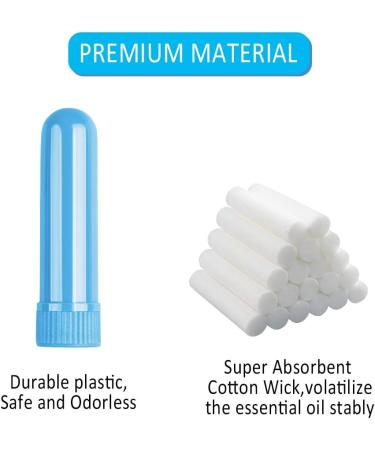 30 Pack Essential Oil Inhalator Tubes - Refillable Aromatherapy Sticks in 10 Colors | Perfect for Essential Oils & Aromatherapy - Buy Online on GoSupps.com