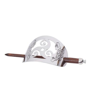 Lurrose vintage hair clip Vikings Celtic hair clip metal hair clip eating sticks hair clip clip with stick for women hairstyle tool (style 1)