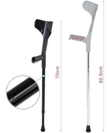 Crutch Retractable Anti-Skid Walking Stick Aluminum Lightweight Medical Auxiliary Cane with Ergonomic Grip Comfortable on Elbow Silver Interesting - Buy Online on GoSupps.com
