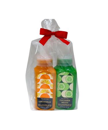 Bath & Body Works Limoncello & Cucumber Melon Hand Soap Gift Set - 8.75 fl oz 2-Piece with Red Bow - Perfect for Holidays & International Shipping - Buy Online on GoSupps.com
