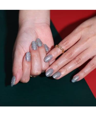Bluesky Gel Nail Polish 10ml In Silver Accents - XMASS2201 Silver Glitter Gel Nail Polish for 21 Day Manicure Professional Salon & Home Use Requires Curing Under LED UV Nail Lamp - Buy Online on GoSupps.com