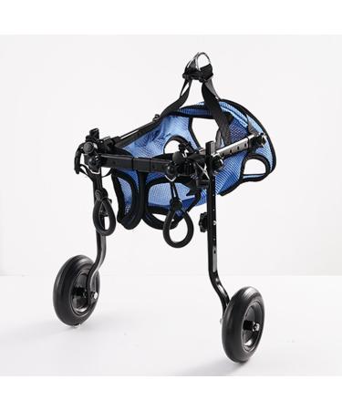 Adjustable Dog Wheelchair for Back Legs Small Dog Wheel-Chair Dog Wheelchair Trolley Disability Dog Wheelchair Back Leg Rehabilitation Aid for Small Dogs X-Small