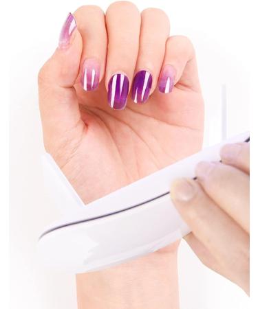 Kalolary Gel Nail Polish Strips Nail Gel Art Sticker Waterproof Full Nail Wraps Decal Sets with Nail File and Stick for Women Girls Nail Art Decor (UV/LED Lamp Required) (Gradient Purple) - Buy Online on GoSupps.com