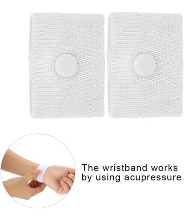 Travel Anti-Nausea Wristbands - Strengthen Immunity, Motion Sickness Relief, Morning Sickness Aid - 1 Pair (White) - Buy Online on GoSupps.com