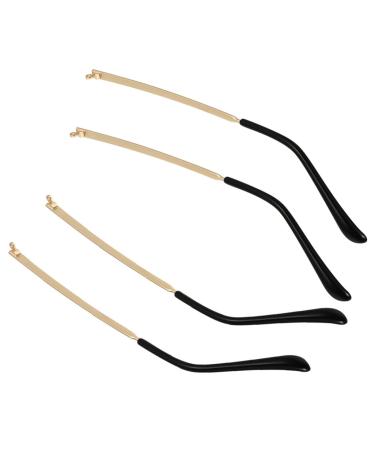 Lalafina 2 pairs of glasses legs Glass lines Exchange of sunglasses bricks Replacement for glasses bends glasses replacement bracket glasses and screwdrivers Wart men and women metal temple holders Golden 14x1cm