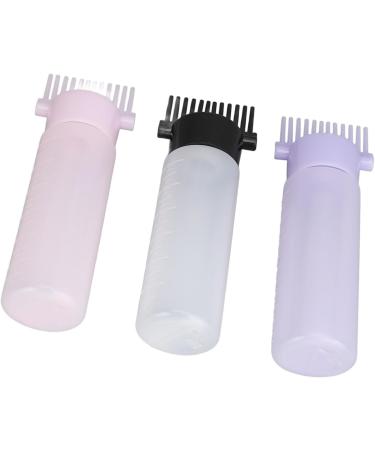 HURRISE Hair Coloring Oiling Bottle Comb Dispensing Shampoo Easy Operation Self Scaled Plastic 3 Colors Root Comb Applicator Bottle for Beauty Salon with Graduated Scale - Buy Online on GoSupps.com