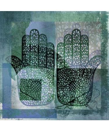 Oriental Painting Mehndi Hand Dai Turquoise