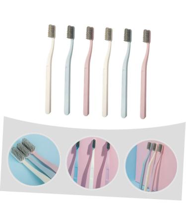 Bcoath 6-Piece Stiff Brush Set - Hard Bristles Toothbrush for Men | Effective Tooth Cleaning & Stain Removal - Buy Online on GoSupps.com