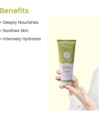 Earth Rhythm Olive & Aloevera Butter Body Lotion | Deeply Nourishes Soothes Skin & Intensely Hydrates | for All Skin Type | Men & Women 200 ml - Buy Online on GoSupps.com