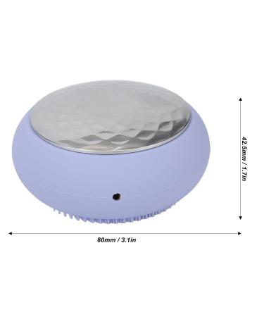 2 in 1 Electric Facial Cleansing Brush & Heating Mask | Waterproof Vibrating Silicone Brush for Blackhead Acne & Pore Care - Purple - Buy Online on GoSupps.com