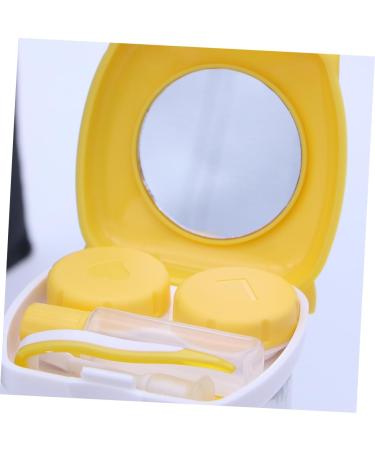 SEWOART Cartoon Lens Container - Cute Travel Case for Contact Lenses - 2-Pack Yellow Eye Lens Storage Solution - Buy Online on GoSupps.com