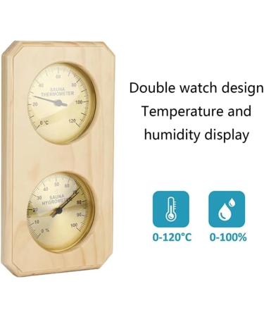 Shop Tlily 2-in-1 Sauna Thermometer & Hygrometer - Perfect for Hotels & Saunas | Easy-to-Use Wood Design - Buy Online on GoSupps.com
