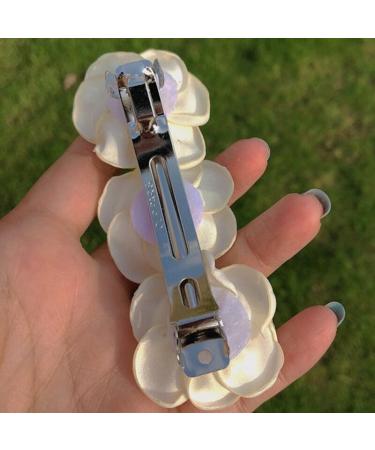 Elegant Camellia Floral Cloth Hair Pin Clip All-match Nonslip Barrette Flower French Hair Styling Hair Clip Barrette - Buy Online on GoSupps.com