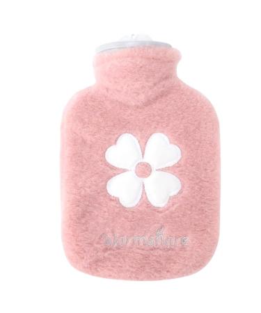 Bouillotte heat bottle 500ml heat bottle bed bottle with fluffy cover warm bottle of pain relief with belly hind legs gifts for family and friends