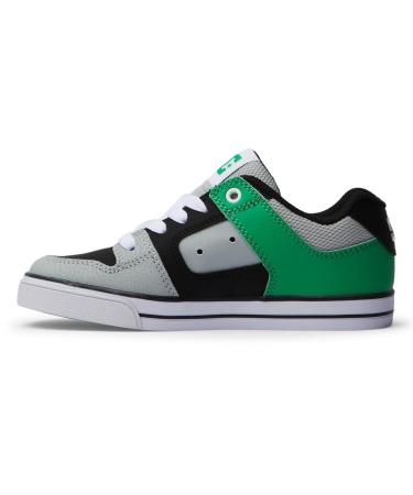 DC Shoes Boys Pure Sneaker 38 EU Black Kelly Green