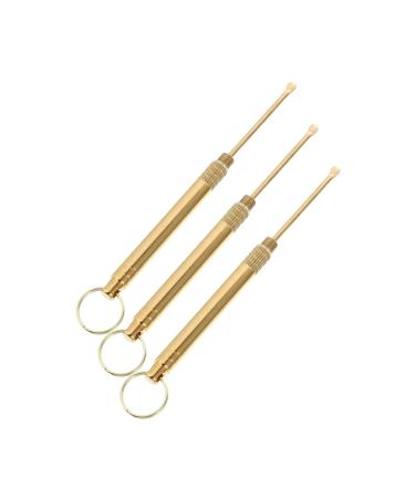 Holibanna 3Pcs Durable Earwax Removal Kit Portable Ear Cleaning Tools with Spiral Picks Lightweight and Ear Cleaner for Travel and Home Use Yellow