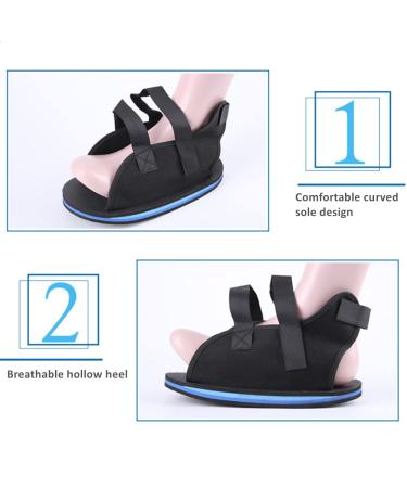 WEEOATAR Adjustable Post-op Shoe | Medical Boot for Post-Surgery & Injuries | Orthopedic Shoe for Broken Foot Toe Stress Fractures Bunions - Left & Right Foot (ML) Black - Buy Online on GoSupps.com