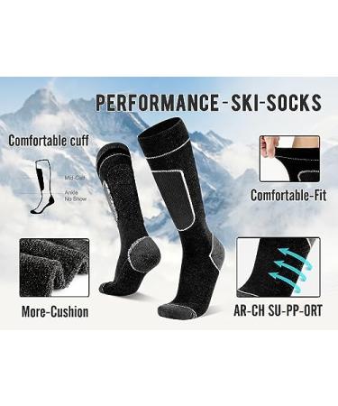 KEECOW Ski Socks - Men's Merino Wool Thermal Winter Socks | 2 Pairs for Snowboarding & Outdoor Sports - Buy Online on GoSupps.com