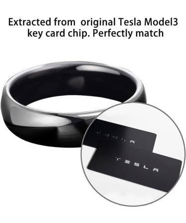 COLMO Tesla Smart Ring - Ceramic RFID Tesla Key Fob Replacement - Model Y & Model 3 Accessories - Fast US Delivery - Black, 7mm (US10) - Buy Online on GoSupps.com
