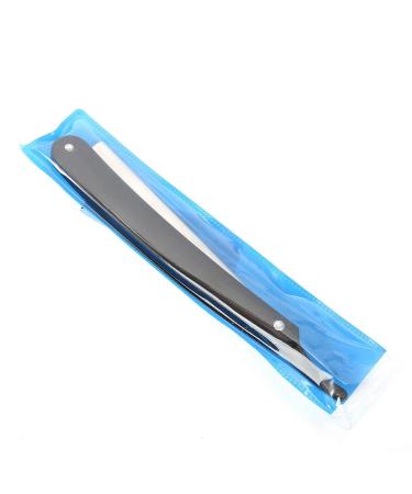 Hairdresser professional classic traditional razor hairdressing blade carbon steel salon false trash shaving hair cutter straight edge knife hairier razor tool (black)