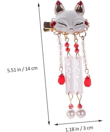 ULDIGI 1 Pair Fox Tassel Clip Tassel Barrette Alligator Hair Clips Animal Hair Clip Chinese Hair Accessories Tassel Hairpin Chinese Tassel Hair Clips Bill Clips Girl Hair Clips - Buy Online on GoSupps.com