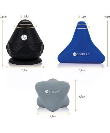 Bozeera Trigger Point Massage Set | 3x Pain Relief Devices with Suction Cup | Muscle Pain & Tension Relief | Includes Video Instructions & Booklet for Ultimate Comfort - Buy Online on GoSupps.com