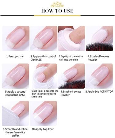 Layhou Dipping Powders Nail Glue Kit 4pcs with Base Coat Activator Tops Coat Brush Saver Essentials Kit - Buy Online on GoSupps.com