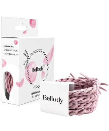 Bellody original hair tie - stylish braided hair tie with strong hold (4 -Set - mellow rose) - Women's hair accessories in light pink - Buy Online on GoSupps.com